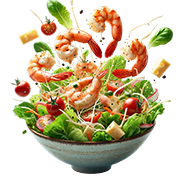 Caesar with a shrimp