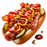Bacon hot dog